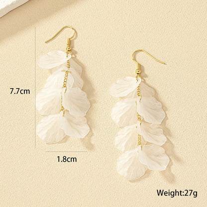 1 Pair Simple Style Transparent Resin Drop Earrings