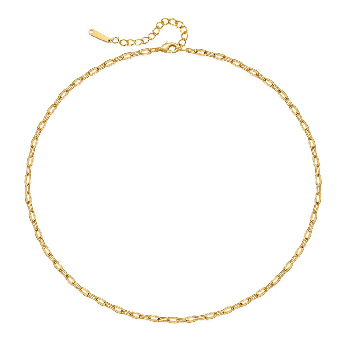 Wholesale Jewelry Simple Style U Shape 316 Stainless Steel  18K Gold Plated Necklace