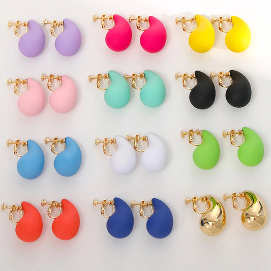 Wholesale Jewelry Simple Style Water Droplets Arylic Stoving Varnish Ear Cuffs