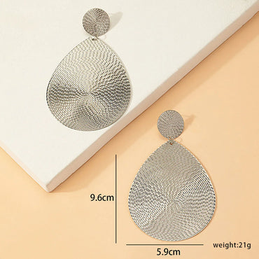 1 Pair Simple Style Water Droplets Plating Metal Drop Earrings