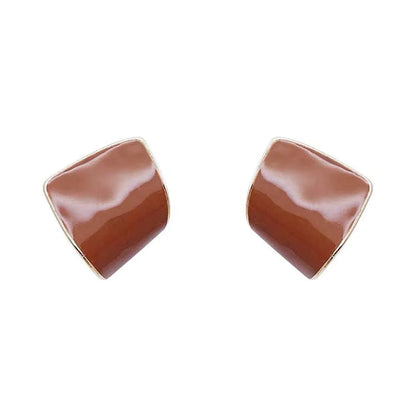 Wholesale Jewelry Streetwear Square Alloy Ear Studs