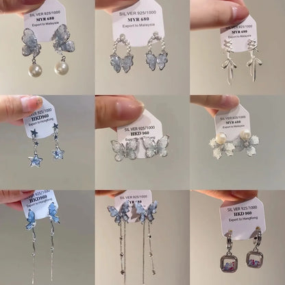 Wholesale Jewelry Sweet Butterfly Alloy Plating Drop Earrings