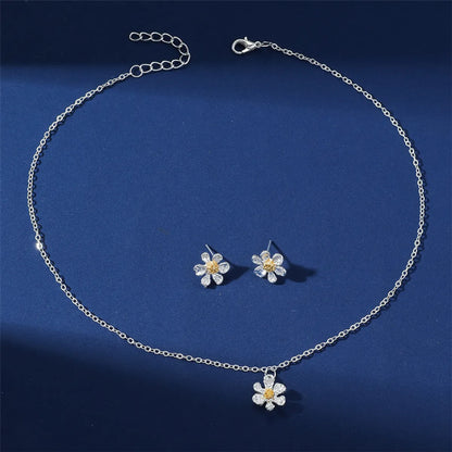 Sweet Daisy Alloy Women's Earrings Necklace