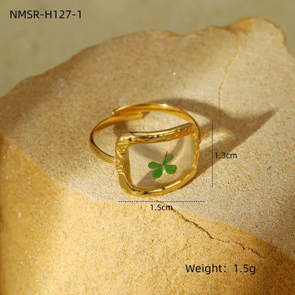 Wholesale Jewelry Sweet Flower 304 Stainless Steel Rings