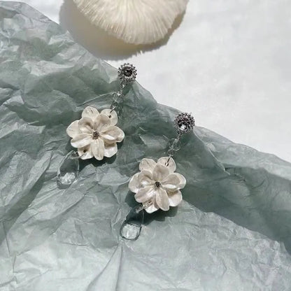 Wholesale Jewelry Sweet Flower Arylic Drop Earrings