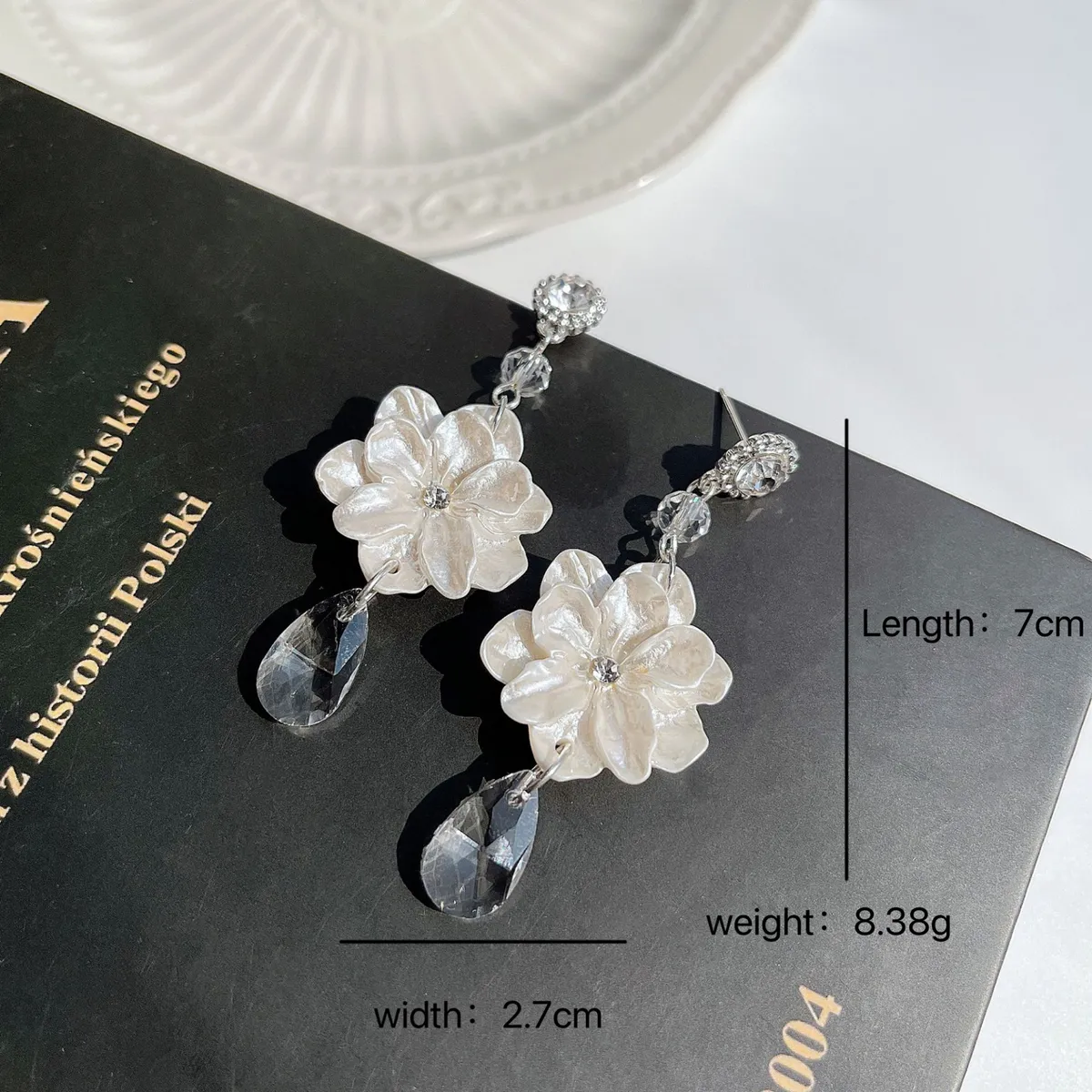 Wholesale Jewelry Sweet Flower Arylic Drop Earrings