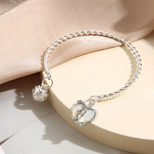 Wholesale Jewelry Sweet Heart Shape Alloy Zircon Plating Inlay Bracelets