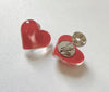 Wholesale Jewelry Sweet Heart Shape Resin Copper 14k Gold Plated Plating Ear Studs