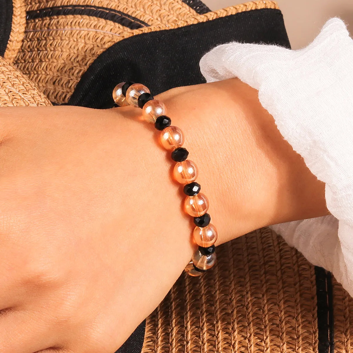 Wholesale Jewelry Sweet Round Beaded Glass Bracelets