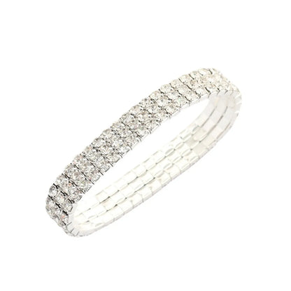 Wholesale Jewelry Sweet Shiny Round Artificial Crystal Artificial Crystal Inlay Bracelets