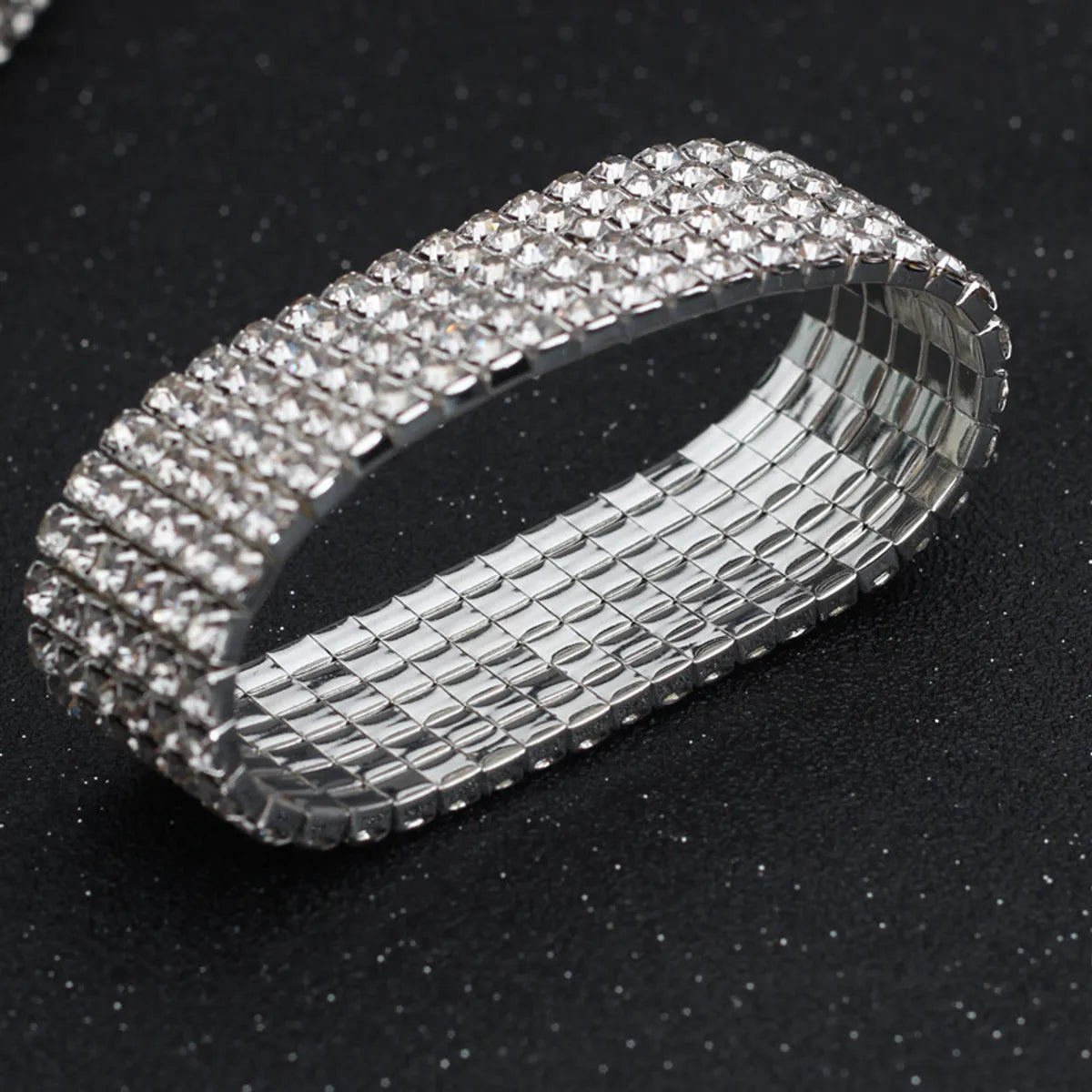 Wholesale Jewelry Sweet Shiny Round Artificial Crystal Artificial Crystal Inlay Bracelets