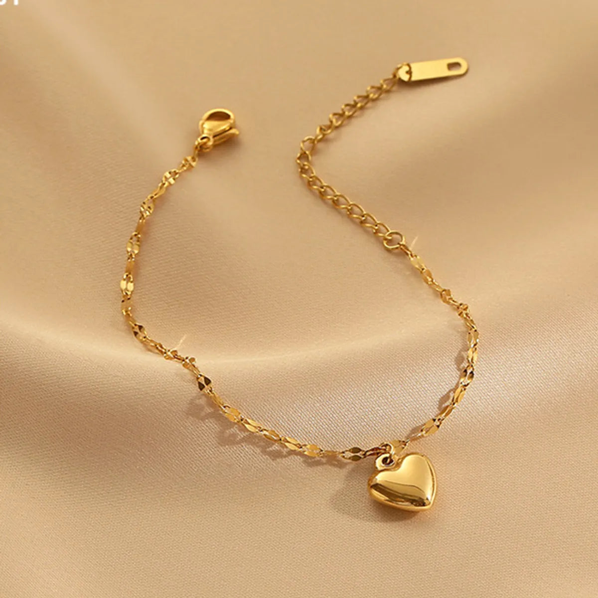 Wholesale Jewelry Sweet Simple Style Classic Style Heart Shape Titanium Steel Plating Bracelets Earrings Necklace