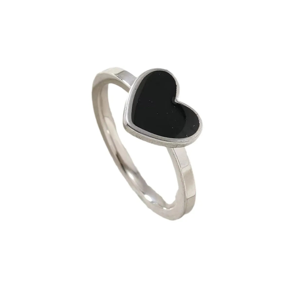 Wholesale Jewelry Sweet Simple Style Heart Shape Titanium Steel Plating Rings