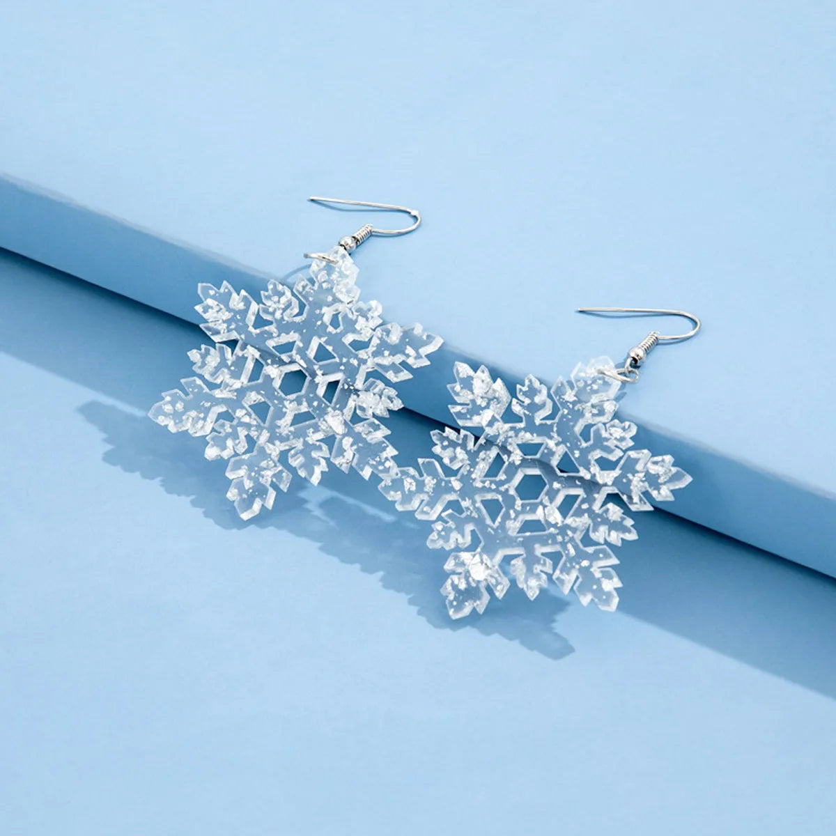 Wholesale Jewelry Sweet Snowflake Arylic Drop Earrings