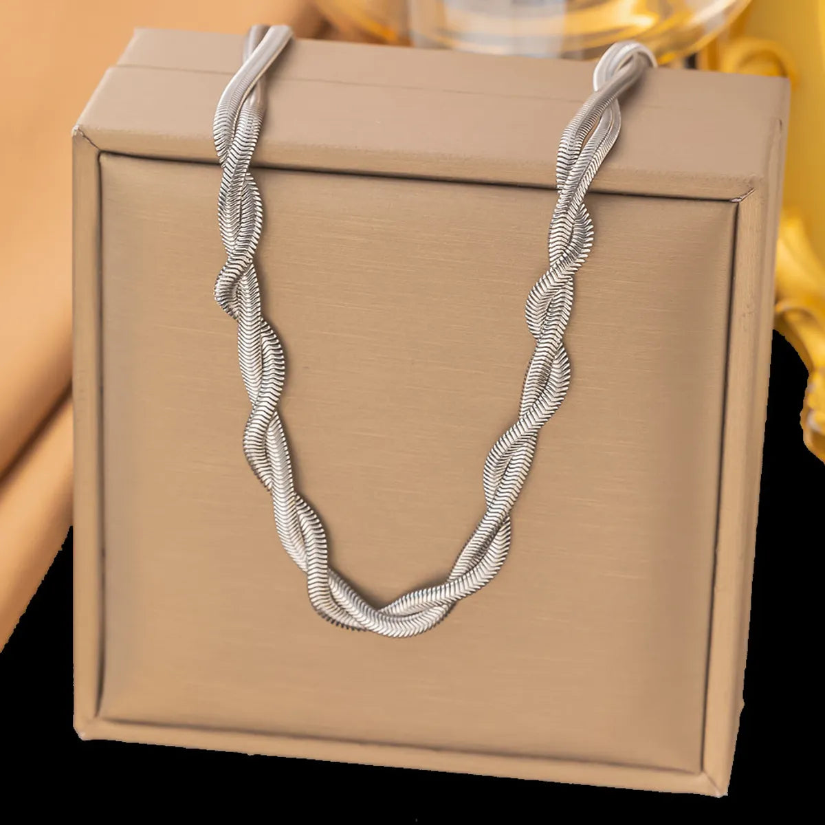 Wholesale Jewelry Sweet Solid Color Titanium Steel Plating Pendant Necklace