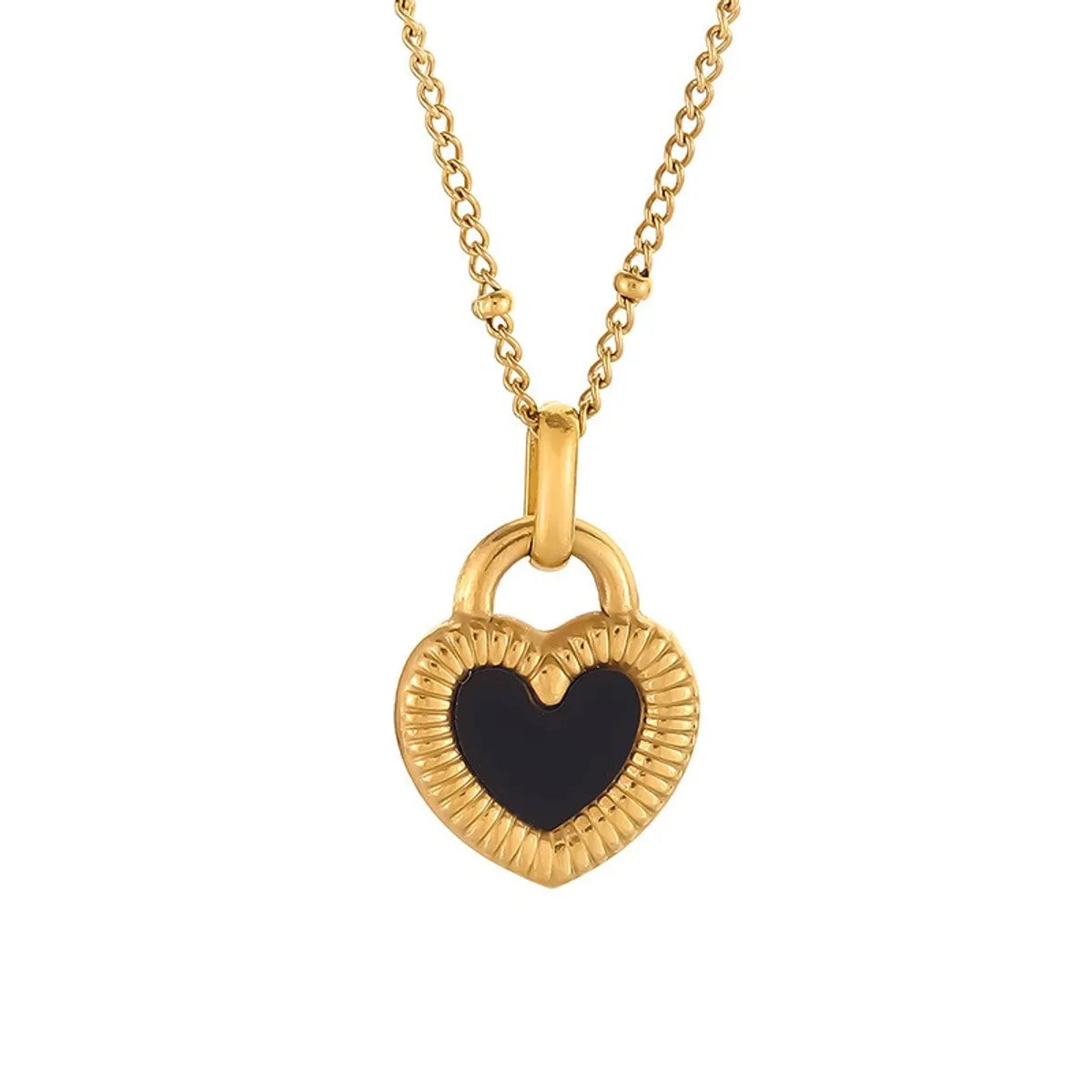 Wholesale Jewelry Tropical Simple Style Classic Style Heart Shape 304 Stainless Steel 18K Gold Plated Plating Jewelry Set