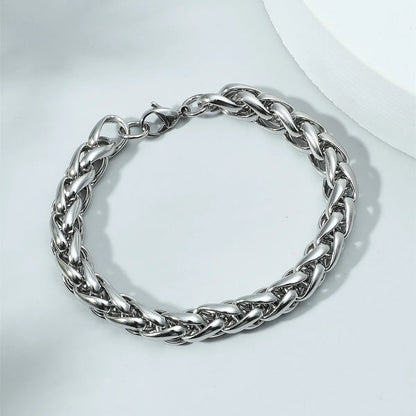 Wholesale Jewelry Twist Thick Titanium Steel Bracelet Gooddiy