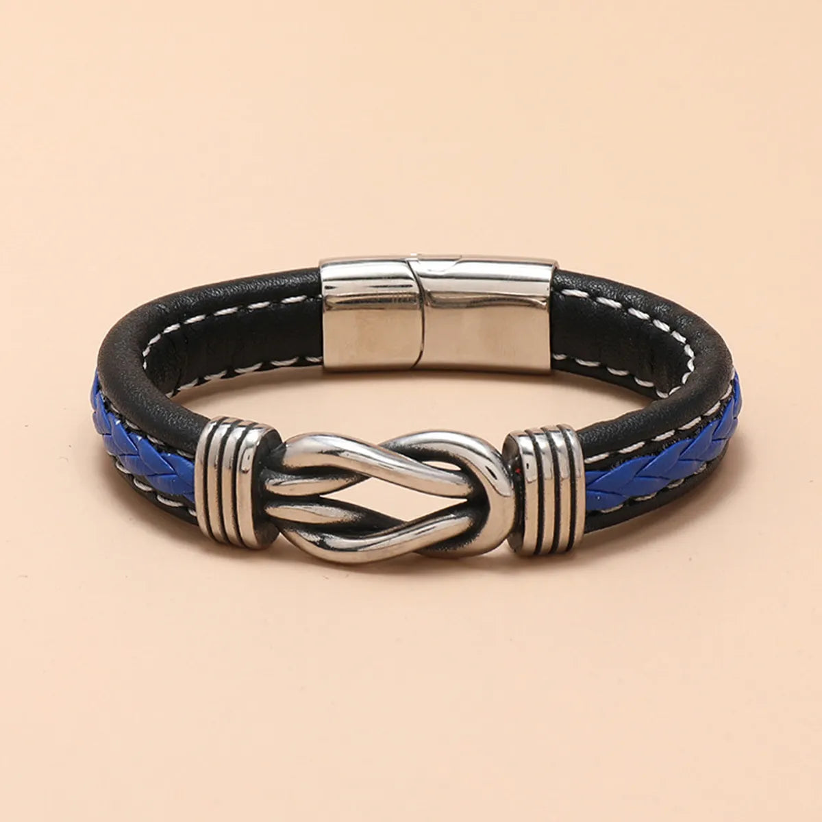 Wholesale Jewelry Two-Color Leather Magnet Buckle Bracelet Nihaojewelry