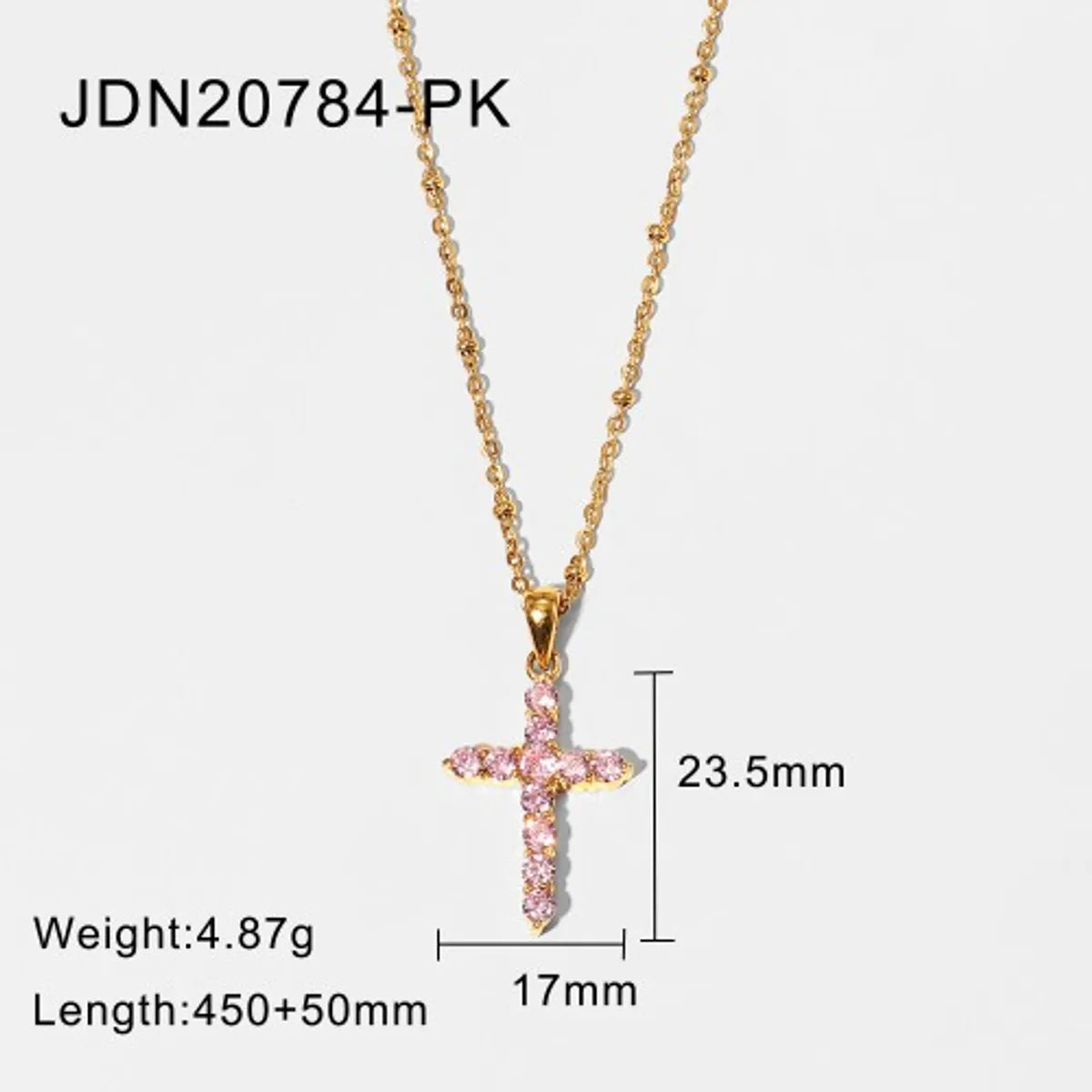 Wholesale Jewelry Vacation Beach Cross 304 Stainless Steel Pendant Necklace