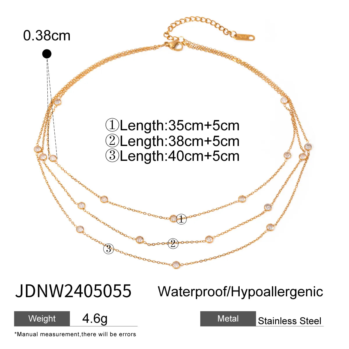 Wholesale Jewelry Vacation Beach Simple Style Round 304 Stainless Steel Layered Necklaces