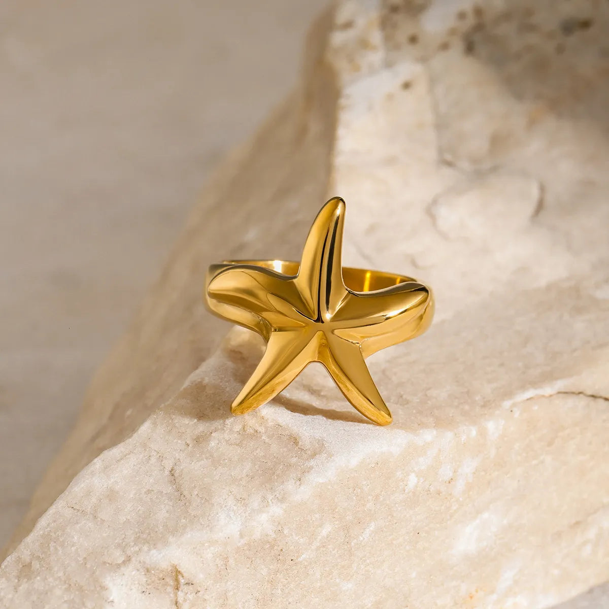 Wholesale Jewelry Vacation Beach Starfish 304 Stainless Steel Rings