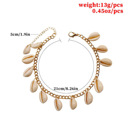 Wholesale Jewelry Vacation Bohemian Shell Alloy Anklet