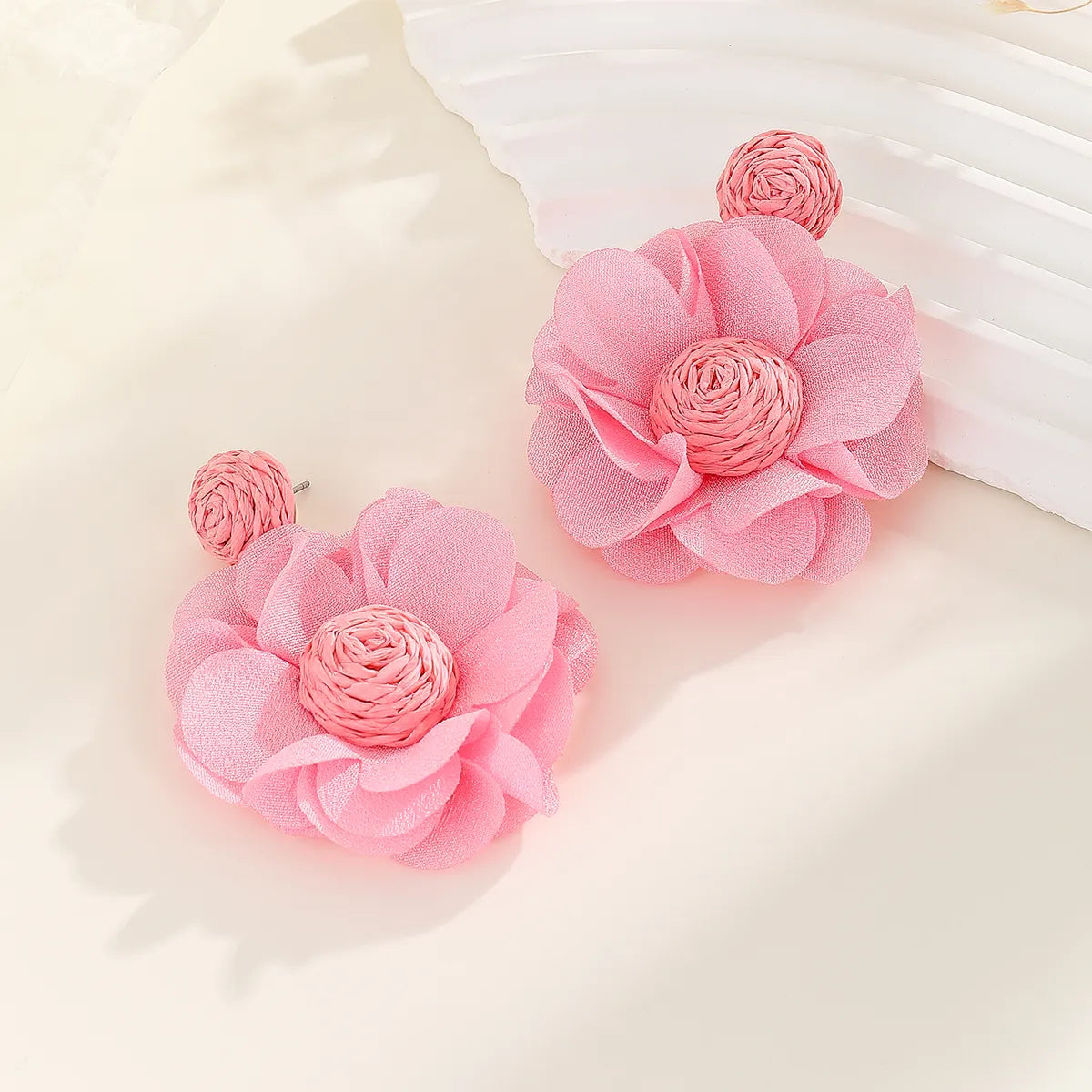 Wholesale Jewelry Vacation Flower Cloth Ear Studs