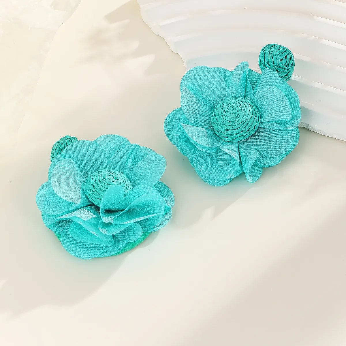 Wholesale Jewelry Vacation Flower Cloth Ear Studs