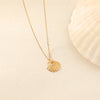 Wholesale Jewelry Vacation Marine Style Beach Scallop Starfish Titanium Steel 18K Gold Plated Chain Pendant Necklace