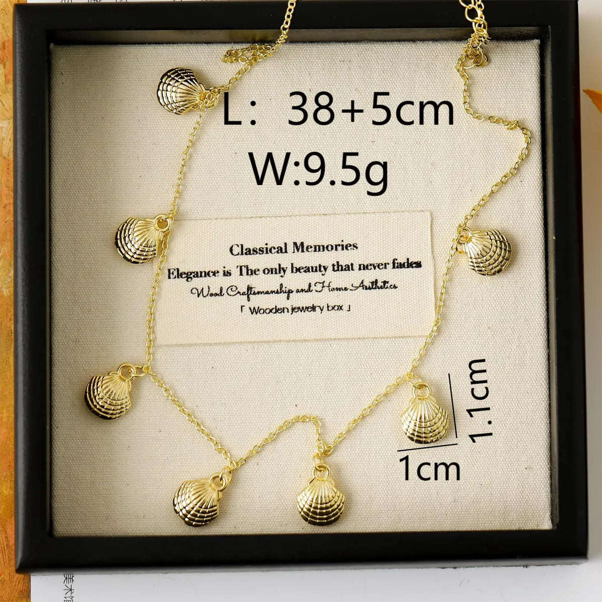 Wholesale Jewelry Vacation Marine Style Beach Shell 304 Stainless Steel 14K Gold Plated Chain Choker