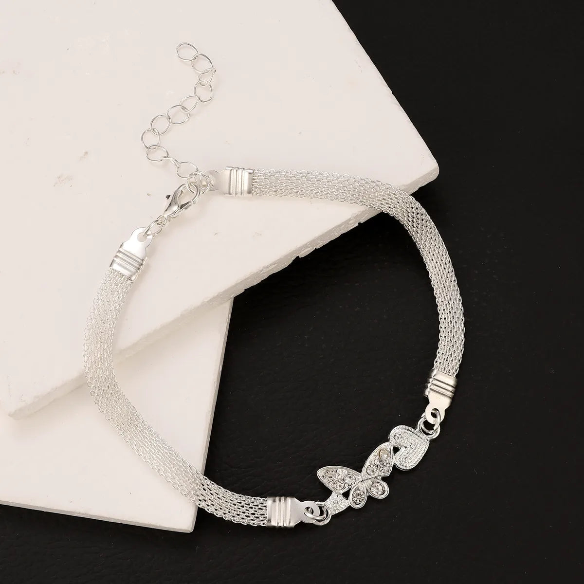 Wholesale Jewelry Vacation Marine Style Simple Style Infinity Heart Shape Butterfly Alloy Anklet