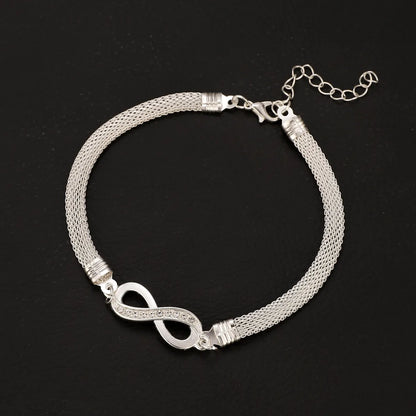 Wholesale Jewelry Vacation Marine Style Simple Style Infinity Heart Shape Butterfly Alloy Anklet