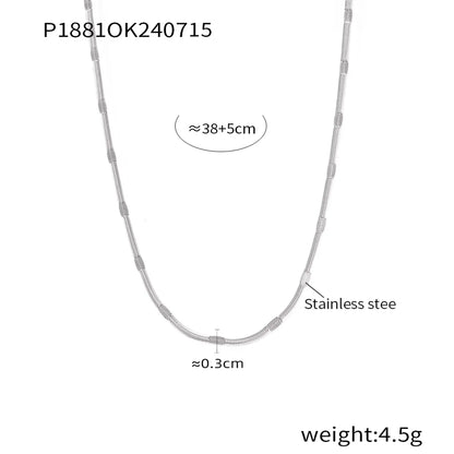 Wholesale Jewelry Vacation Modern Style Simple Style Solid Color Titanium Steel Necklace