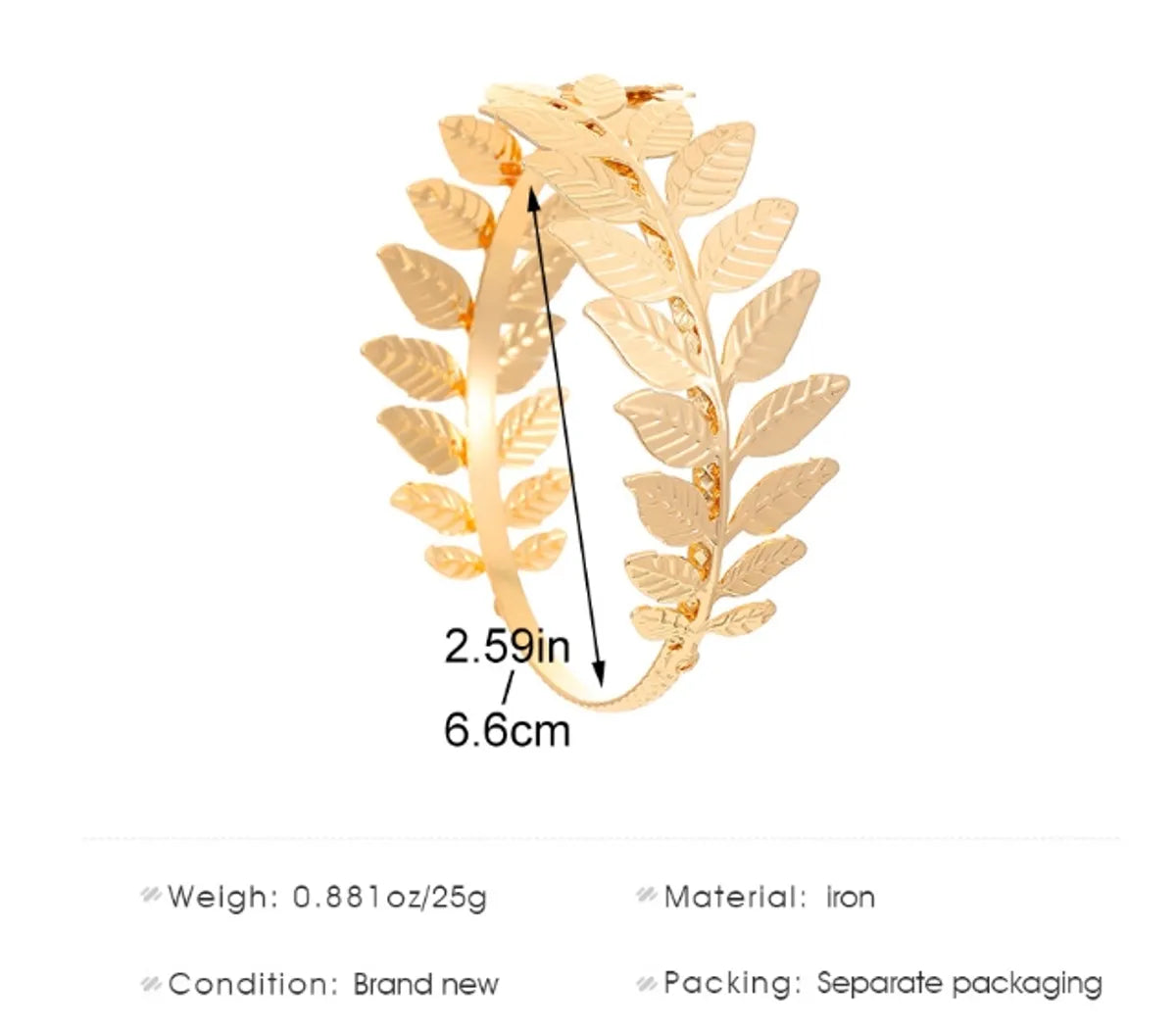 Wholesale Jewelry Vacation Simple Style Leaves Iron Bangle