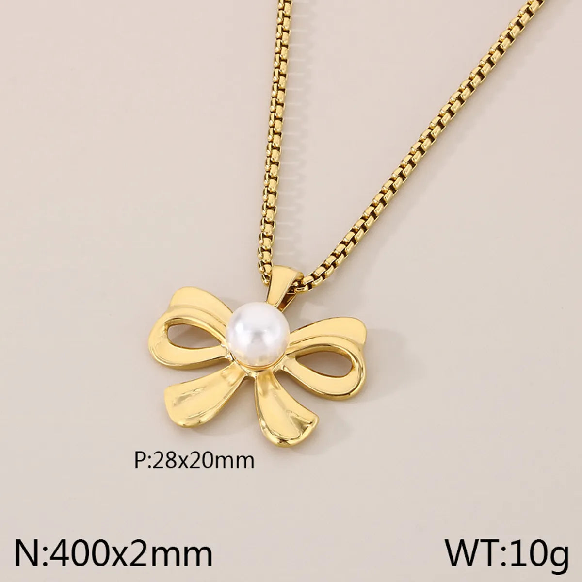 Wholesale Jewelry Vintage Style Bow Knot 304 Stainless Steel Shell 18K Gold Plated Earrings Necklace