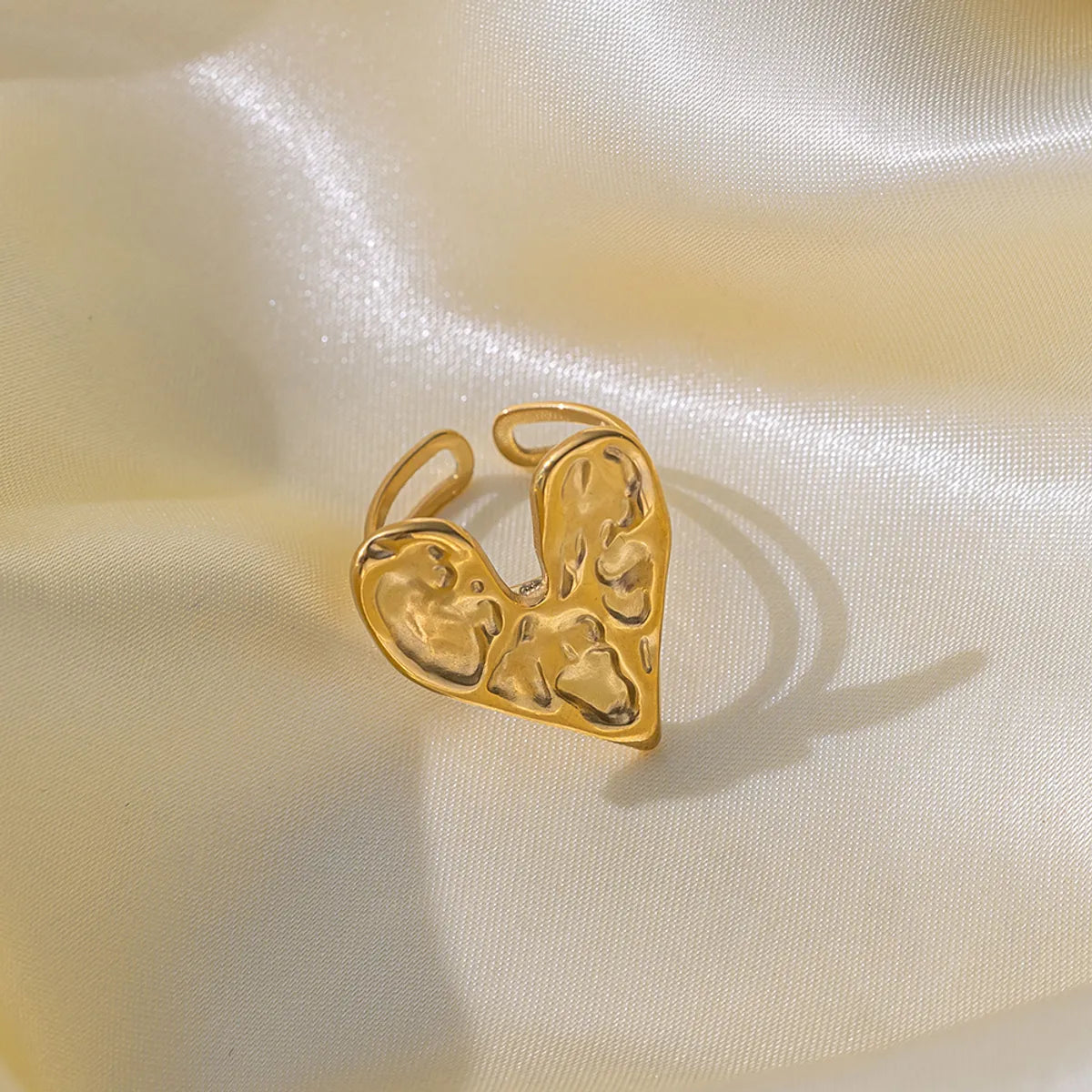 Wholesale Jewelry Vintage Style Classic Style Commute Heart Shape 304 Stainless Steel 18K Gold Plated Polishing Plating Rings Earrings Necklace