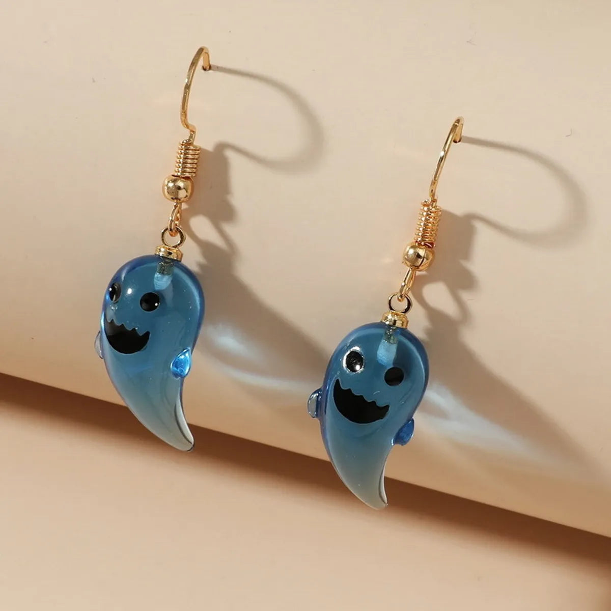 1 Pair Vintage Style Ghost Plating Resin Drop Earrings