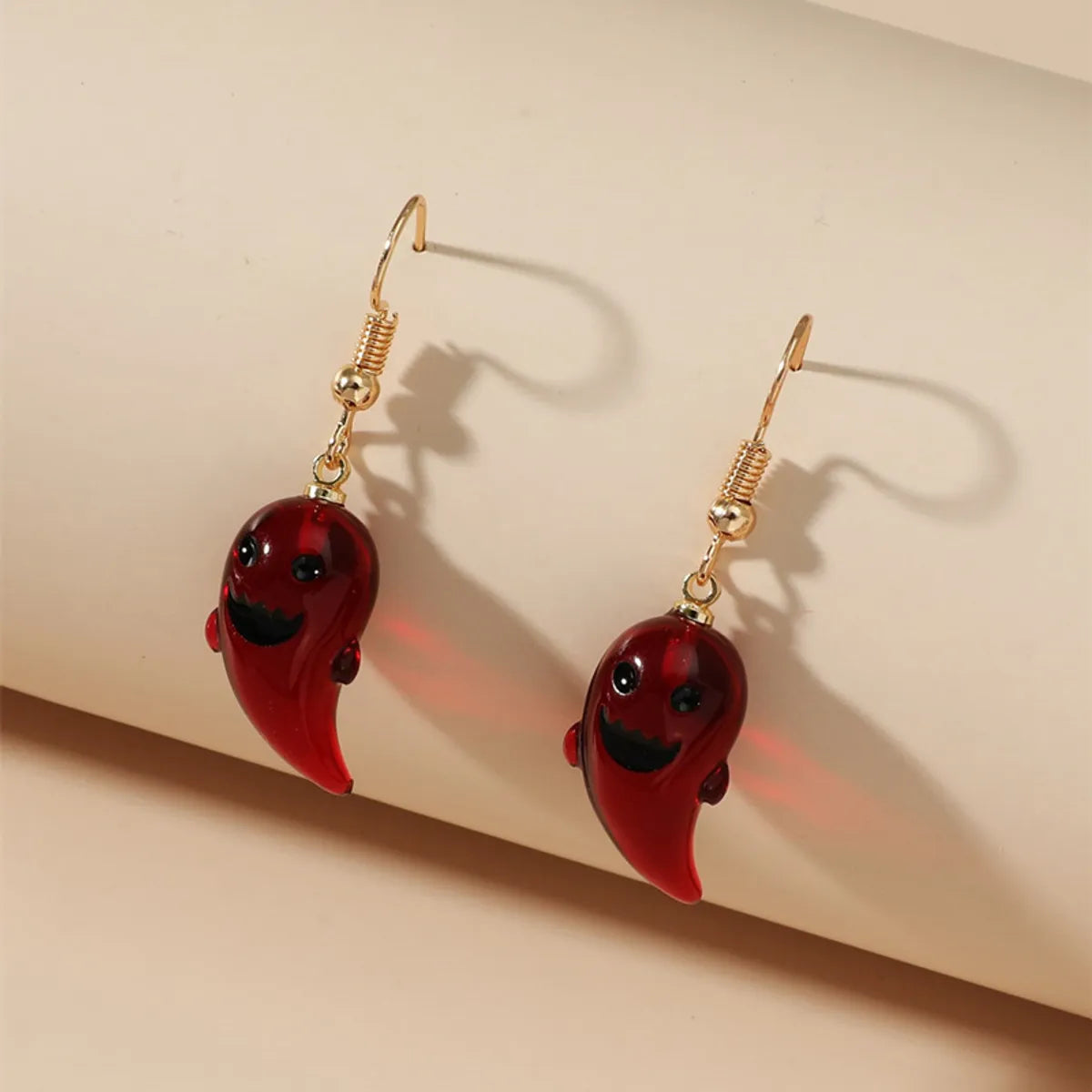 1 Pair Vintage Style Ghost Plating Resin Drop Earrings