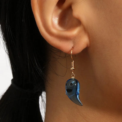 1 Pair Vintage Style Ghost Plating Resin Drop Earrings