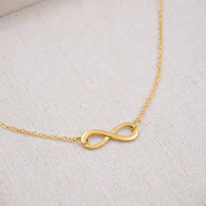 Wholesale Jewelry Vintage Style Handmade Simple Style Infinity 304 Stainless Steel Gold Plated Hollow Out Necklace