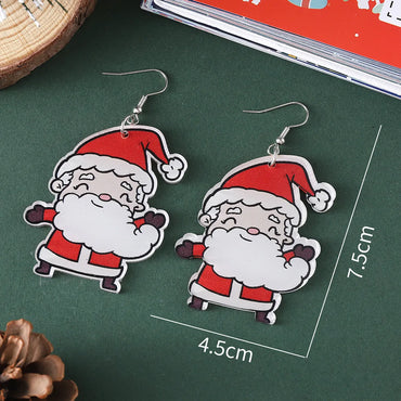 Wholesale Jewelry Vintage Style Santa Claus Arylic Drop Earrings