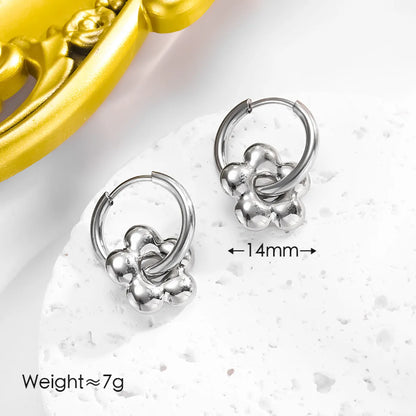 Wholesale Jewelry Vintage Style Simple Style Knot 304 Stainless Steel 14K Gold Plated Earrings Necklace