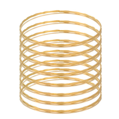 Wholesale Jewelry Vintage Style Simple Style Solid Color Alloy 14k Gold Plated Plating Bangle