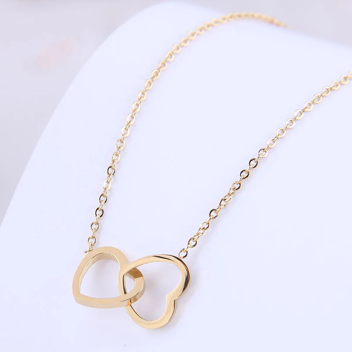 Wholesale Korean Fashion Heart Titanium Steel Necklace Gooddiy