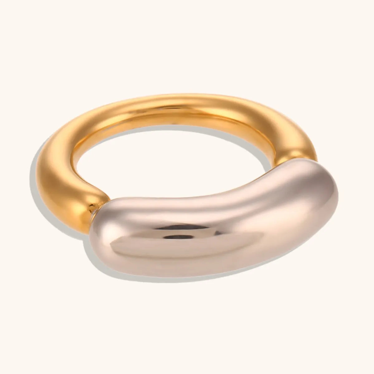 Lady Geometric Stainless Steel Plating Rings