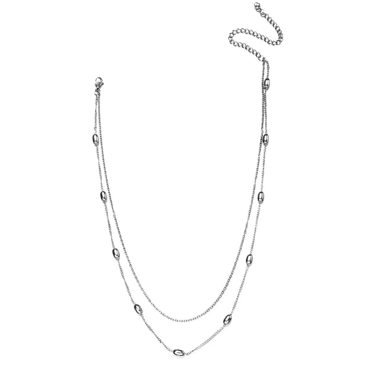 Wholesale Lady Solid Color Stainless Steel Layered Necklaces