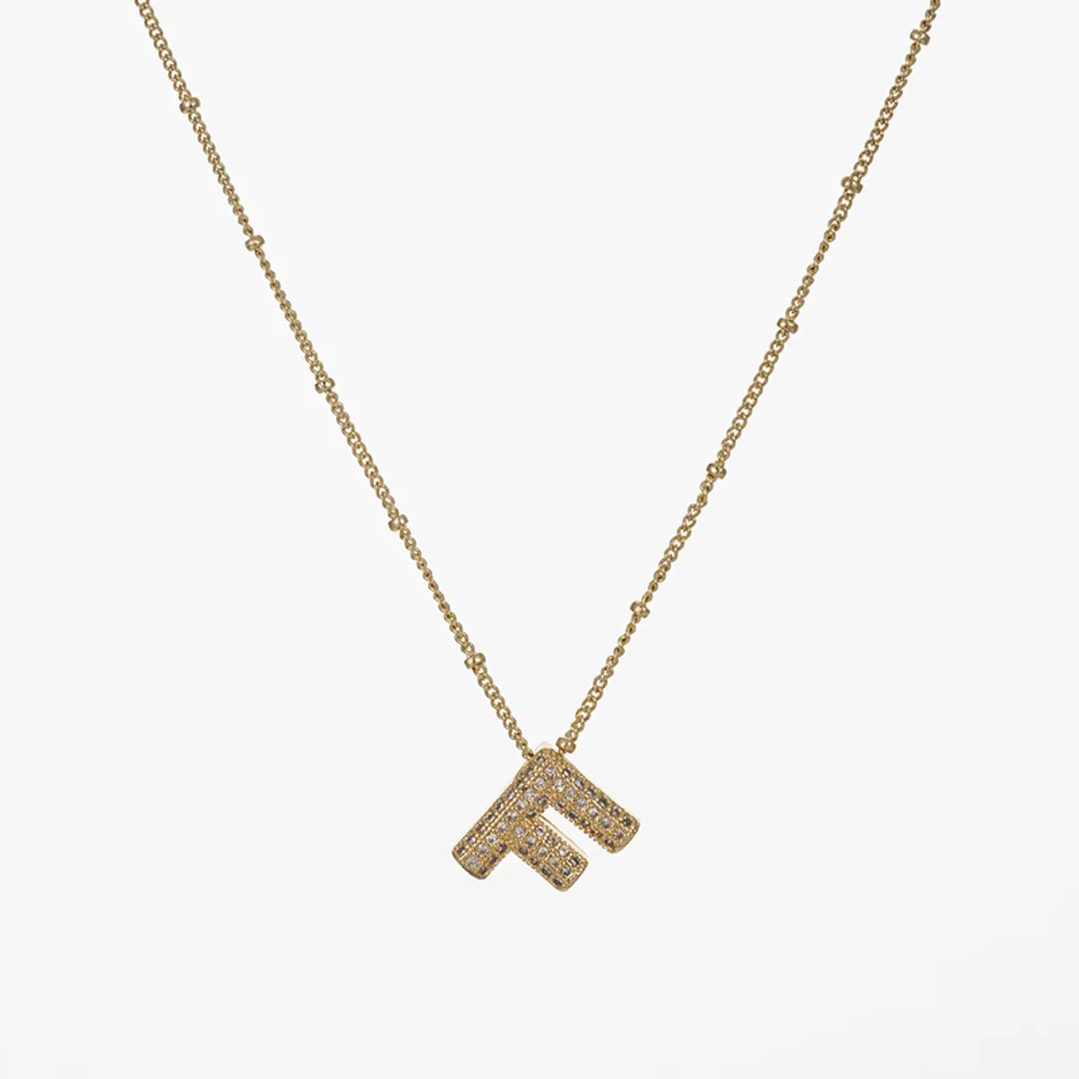 Copper Gold Plated Silver Plated Modern Style Classic Style Letter Copper Pendant Necklace