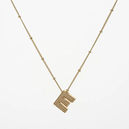 Copper Gold Plated Silver Plated Modern Style Classic Style Letter Copper Pendant Necklace