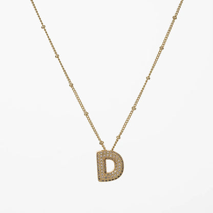 Copper Gold Plated Silver Plated Modern Style Classic Style Letter Copper Pendant Necklace