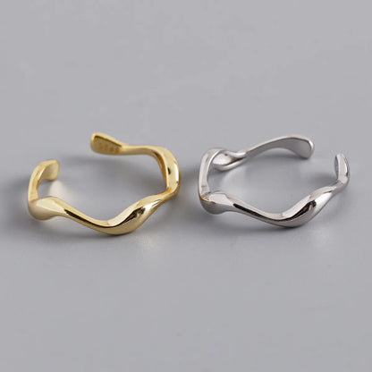 Wholesale Modern Style Geometric Sterling Silver Open Ring